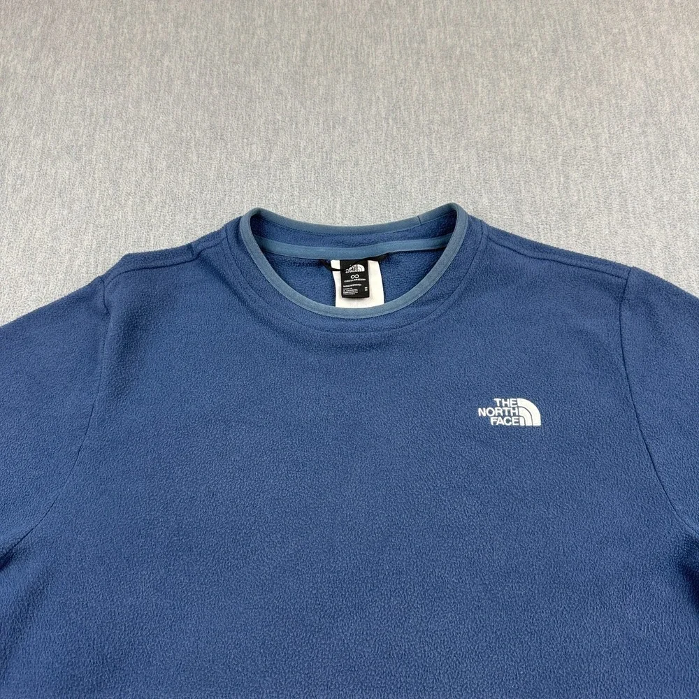 The North Face Sweatshirt Mens Medium Blue Alpine Polartec 100 Crewneck‎ Fleece